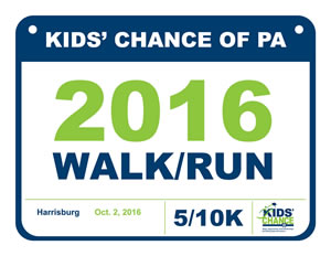 The 2016 Kids' Chance Walk/Run logo.