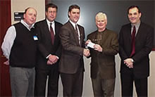 Leadership of the Central PA Chapter of RIMS present donation to Kids' Chance